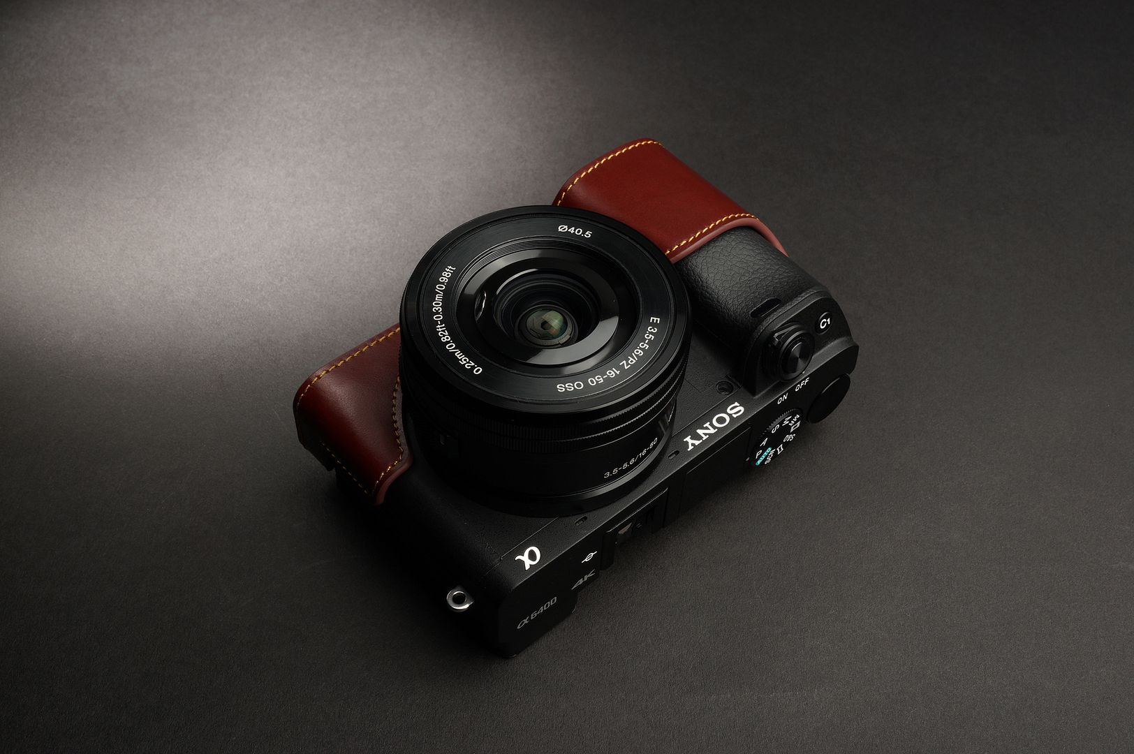 Genuine Real Leather Full Camera Case Bag Cover for Sony A6400 A6100